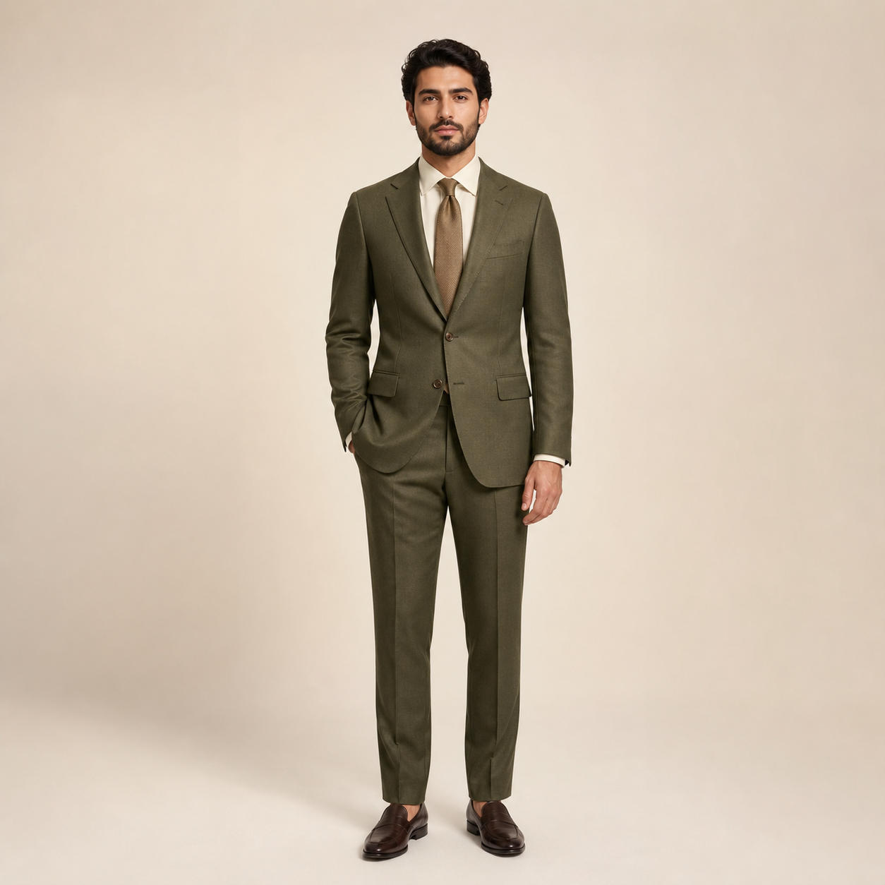 Siena Olive Wool Suit